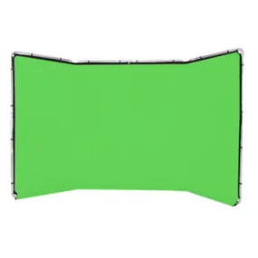 4x2.4m Panoramic Background System with Chroma Key Green Crease-Resistant Fabric