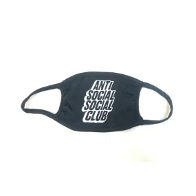 ASSC BLACK BLOCKED LOGO FACE MASK -