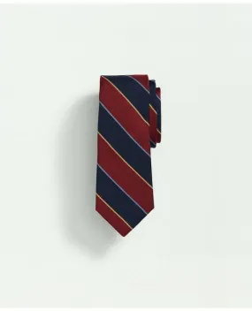 Brooks Brothers Boys Stripe Silk Tie Red