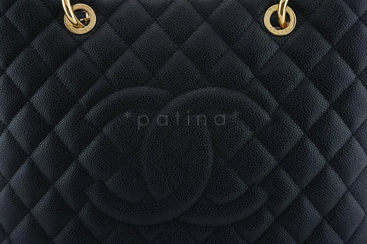 Chanel Black Caviar Classic Grand Shopper Tote GST Bag GHW