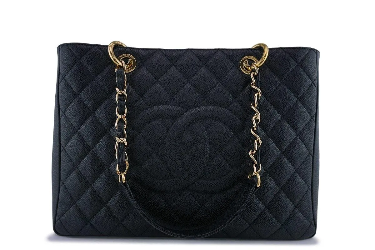 Chanel Black Caviar Classic Grand Shopper Tote GST Bag GHW