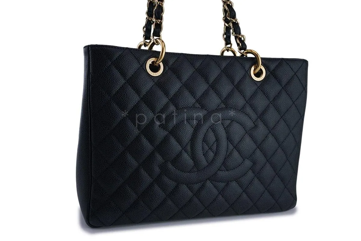 Chanel Black Caviar Classic Grand Shopper Tote GST Bag GHW