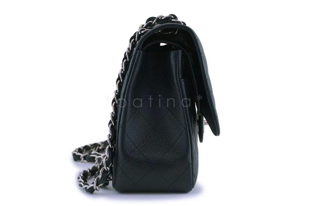 Chanel Black Caviar Jumbo Classic Double Flap Bag SHW