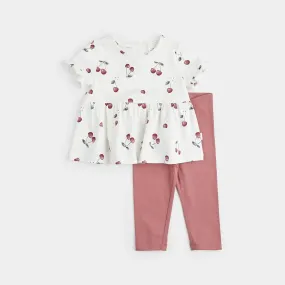 Cherry Print Outfit Set | Petit Lem