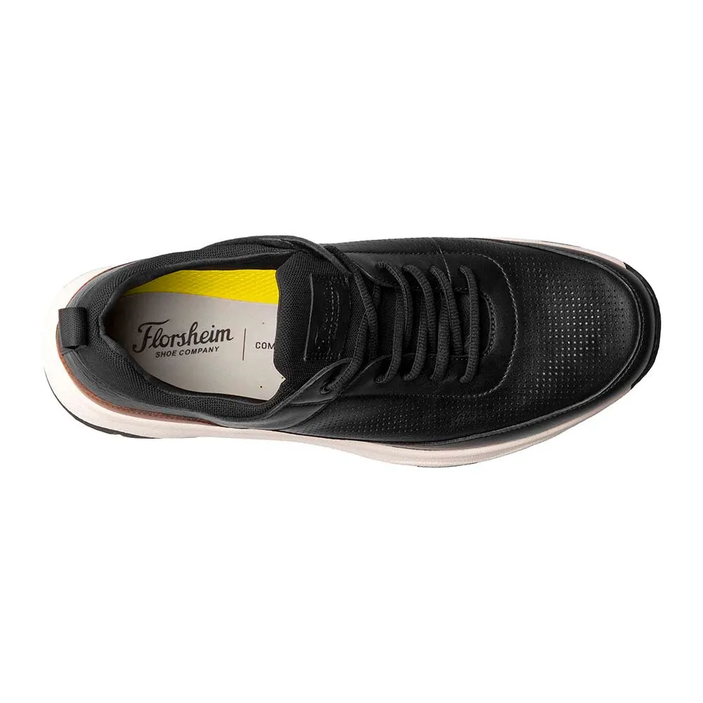 Florsheim Men's Black Satellite Perf Lace Up Sneaker