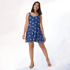 Freedom Fireworks Blue Skater Dress