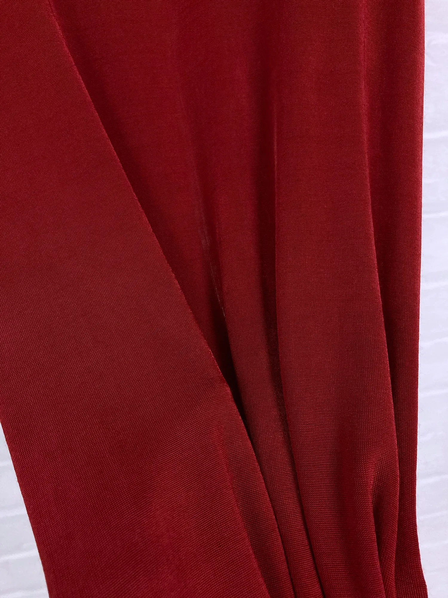 Jean Colonna shiny red sleeveless top with open back detail - S