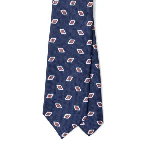 Silk Grenadine Print Tipped Tie