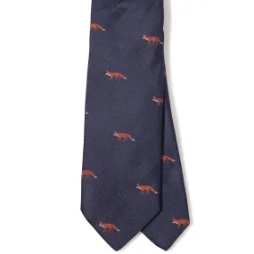 Silk Woven Fox Tipped Tie